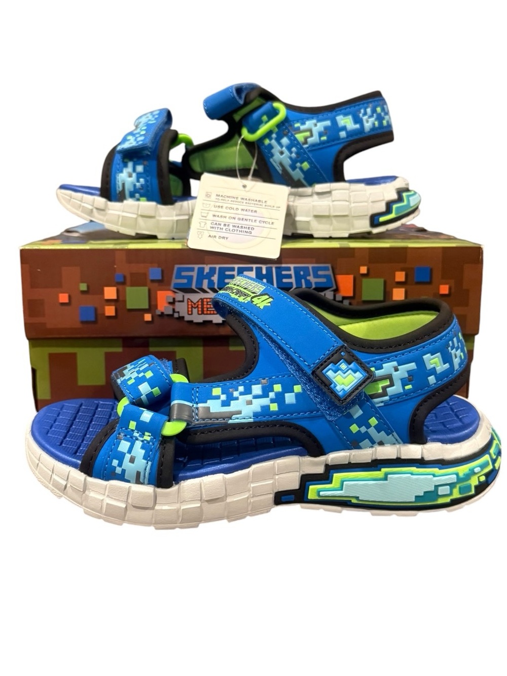 Skechers Mega-Splash 4K Boys’ Sandals Water Shoes Sporty Summer Outdoor Size 1